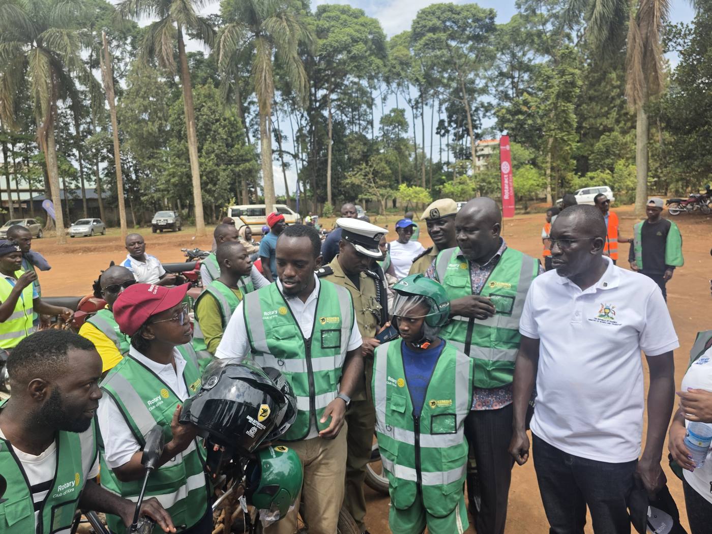 Rotaract Kira members at the District 9213 Road Safety Initiative